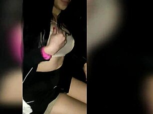 Trainer guides young Colombian babe through ass worship practices at home.