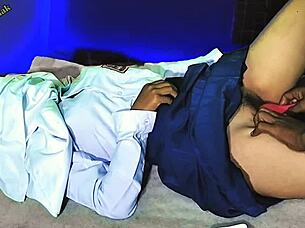 friend invites girlfriend to try new vibrator in homemade session