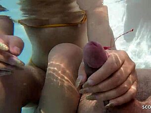 real german tourist bangs latina without condom on holiday balcony