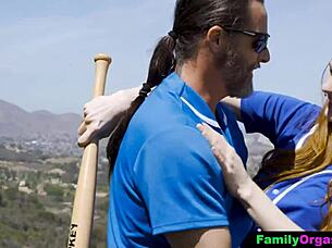 teen 18+ learns baseball tricks with orgasm vibes 😏