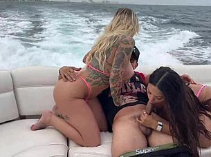 Kali Roses and Brandyslicious, ready for yacht fucking by Teddy Tarantino? Dripping wet pussies pounded hard?