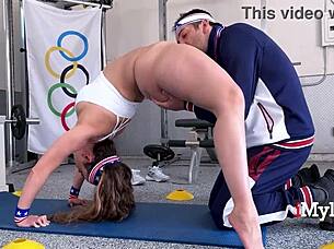 Can Jessie Rogers Handle Donnie Rock's Cock In Gym Pussy Fuck?