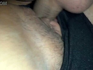 She experiences intense pleasure as strong cock thrusts into her tight shaved wet pussy.