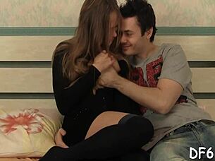 Fragile barely legal teen shows off her tight pink pussy up close for the camera 😏