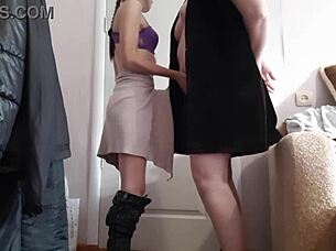 casual-narrative lower case everyday tone: we mutually masturbate with big tits out and reach orgasm together at home while moaning loud