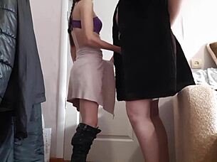 casual-narrative lower case everyday tone: we mutually masturbate with big tits out and reach orgasm together at home while moaning loud