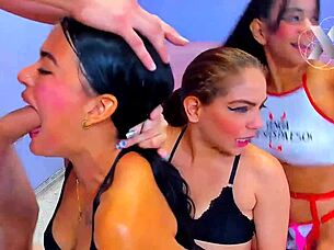 College Sluts Deepthroat Huge Cock Eagerly For Homework Help In Wild Orgy