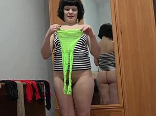 Brunette Explores Foot Fetish With Nylon Stockings, Pantyhose, And Amateur Ass Walking