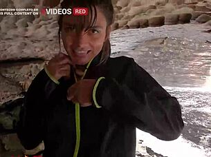 SEXY BRAZILIAN BABE GETS ROUGH FUCKING in Outdoor Waterfall Adventure with Muscular Stud