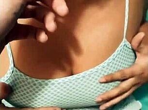 Scandalous slut Rehab takes two clients from the doorman for dirty Arab fucking!