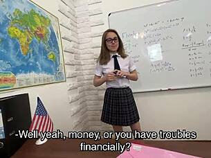 Skinny Student Faces Consequences from Strict Teacher in Taboo Roleplay Encounter