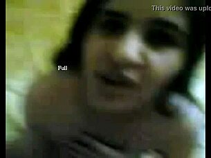 Hey, check out this amateur couple's blowjob and facial on webcam with round ass