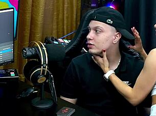 Ruan licks Bianca's pussy in podcast