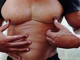 yuri gaúcho the brazilian bear pounds his huge cock solo with massive cumload