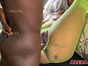 young ebony woman in intense scene