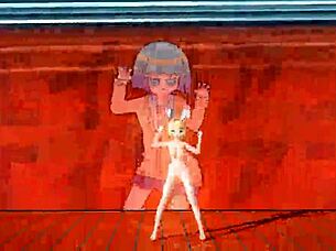 Watch Kagamine Rin in alien project diva with full nude bunny costume and monster goddess vibes! 🐰👽