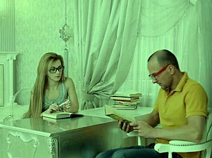 Hey, watch these nerds get passionate with doggystyle and cowgirl on camera