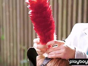 kate introduces mature enthusiasts to outdoor public pony roleplay in uniform