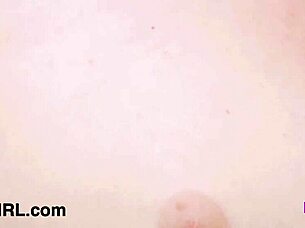 Radiant blonde beauty poses naked in close-up photoshoot