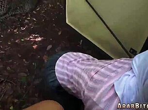 Young arab girl faces hardcore squirt and outdoor bondage in military uniform adventure