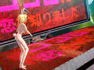 Watch Kagamine Rin in alien project diva with full nude bunny costume and monster goddess vibes! 🐰👽