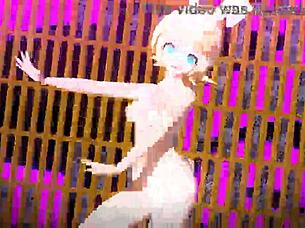 Watch Kagamine Rin in alien project diva with full nude bunny costume and monster goddess vibes! 🐰👽