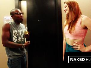 Watch this redhead pawg slut suck and fuck a big black cock wet until it pounds her fat ass hard!