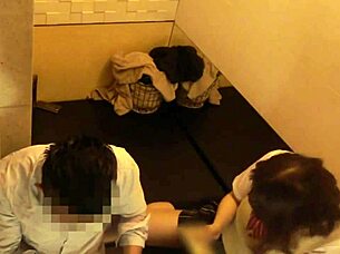 Hidden camera captures cute Asian beauty with big natural tits during intriguing massage session