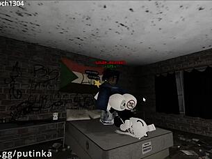 bbc dominated snowbunny girl in roblox condo with unexpected creampie action