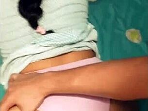 Scandalous slut Rehab takes two clients from the doorman for dirty Arab fucking!