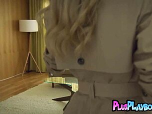 Big tits blonde teen Kay Lovely strips lingerie to expose sexy ass and natural body!