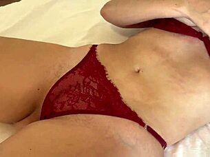 i'm sharing a bed with a curvy milf in hotel room