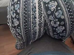 Why bounce that big ass on his cock while clothed?