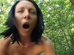 Nasty Sleazy Amateurs Volume 1 Scene 4 With Brunette Outdoor Blowjob And Doggystyle Fucking