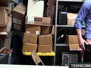 secret office guard fucks young ebony shoplifter daya knight