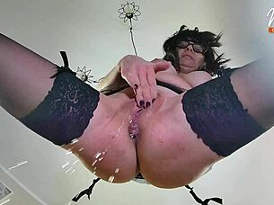 i feel so aroused as milf masturbates wet shaved pussy to squirting orgasm close up homemade