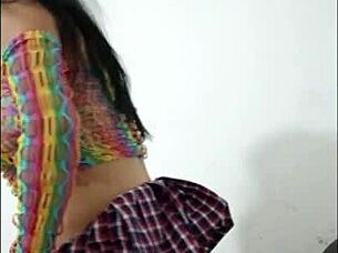 look at me opening my pussy and inserting this pink dildo to show my wet hole