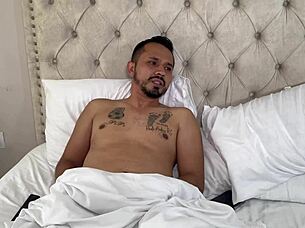 i feel so horny seducing him to suck and fuck his huge cock deeply in doggystyle with my wet latina pussy sara films