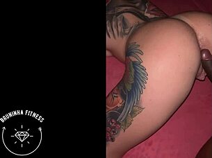 Hotwife plays without condom with big black cock while cuckold records the interracial action.