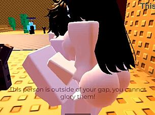 Intense Crossdressing Sex Session in Roblox Condo
