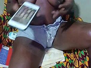 Petite 18+ Ghanaian bitch masturbates solo with tight pussy and softcore assfucking vibes.