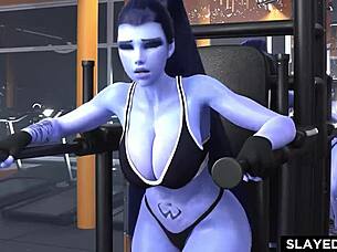 Widowmaker faced a wild encounter with a massive cock leading to intense creampie action.