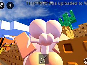 Intense Crossdressing Sex Session in Roblox Condo