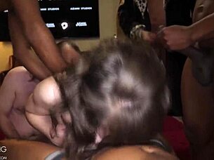 Imagine setting up a wild interracial blowbang right after those steamy creampie sessions