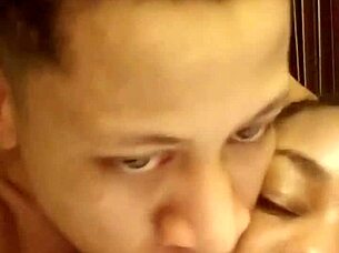 Ebony beauty gets fucked rough and nasty with big black cock in hotel room quickie