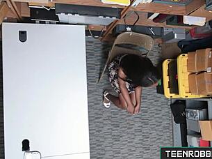 secret office guard fucks young ebony shoplifter daya knight