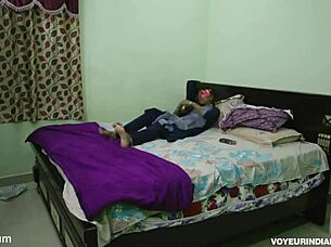 Indian wife caught showering after steamy sex session