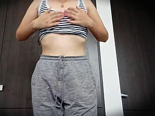 What If This Wet Teen 18+ Slut's University Friends Knew She's A Nympho Fingering In Public?