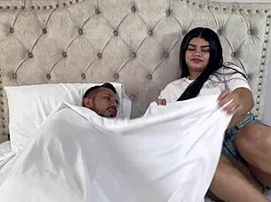 i feel so horny seducing him to suck and fuck his huge cock deeply in doggystyle with my wet latina pussy sara films