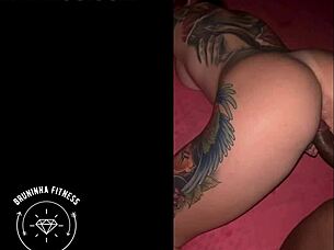 Hotwife plays without condom with big black cock while cuckold records the interracial action.